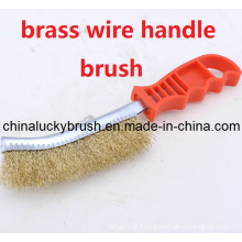 Brass Wire Plastic Handle Polishing Brush (YY-352)